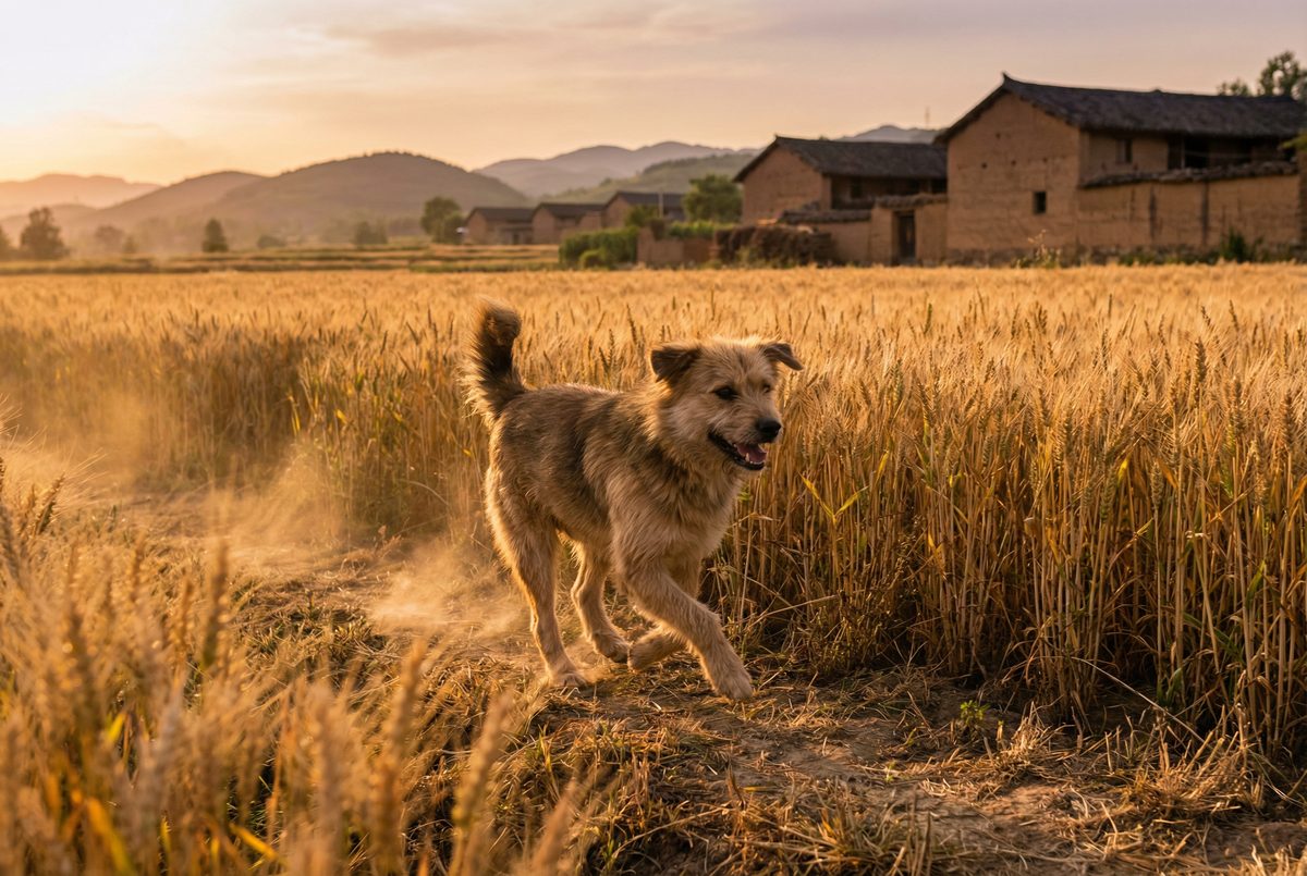 丝瓜视频田园犬视频教程 中华田园犬乡村生活视频演示